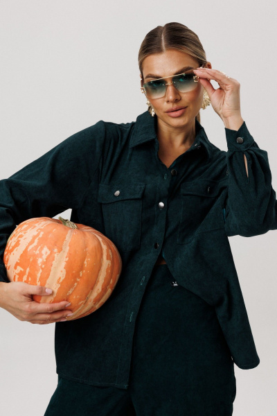 Рубашка Anelli 1746 зеленый_корд - фото 1