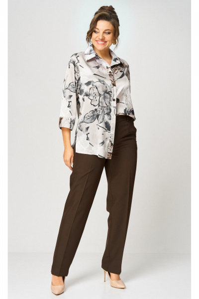 Брюки БелЭльСтиль 609-3_23_22 коричневый_2 - фото 3