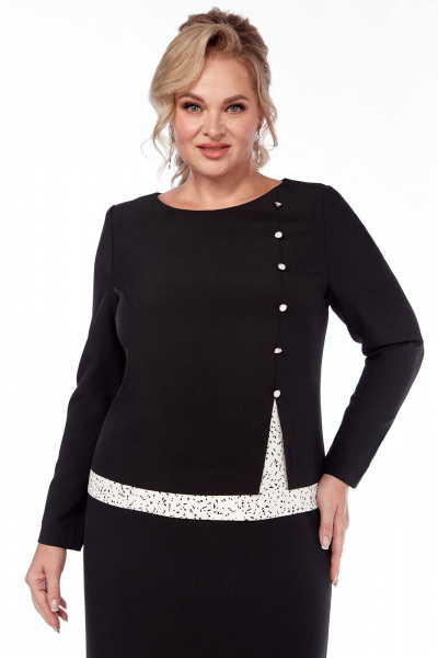 Платье Линия Л Б-2038 черный - фото 2