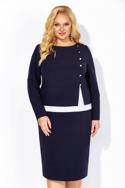 Платье Линия Л Б-2038 синий - фото 2