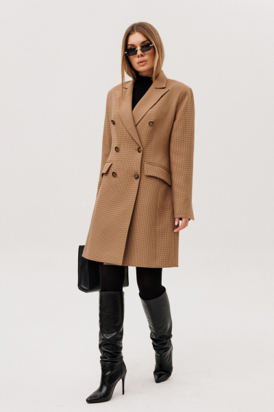 Платье Ambera Style 1135-1 коричневый - фото 3