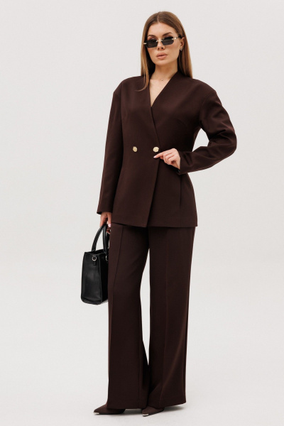 Брюки, жакет Ambera Style 2132-1 шоколад - фото 5