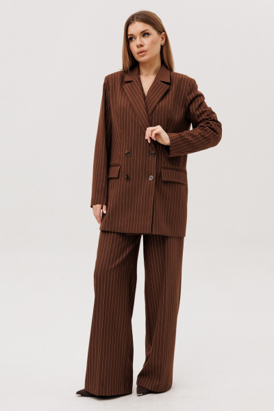 Брюки, жакет Ambera Style 2136-2 шоколад - фото 2
