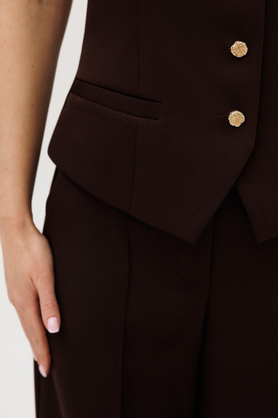 Брюки, жилет Ambera Style 2139 шоколад - фото 3