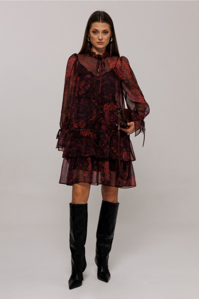 Платье Butеr 3174 бордовый - фото 2