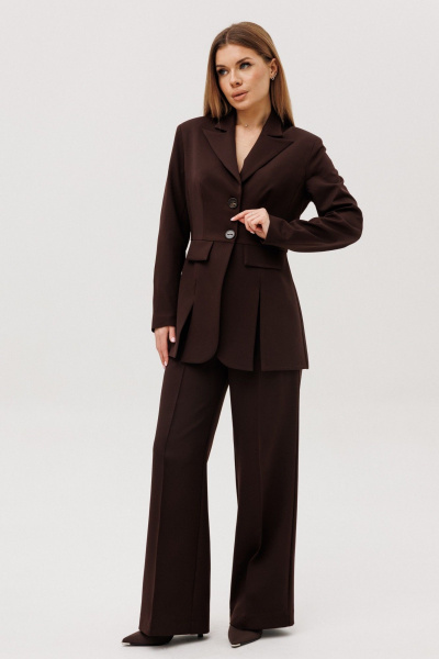 Брюки, жакет Ambera Style 2140 шоколад - фото 2