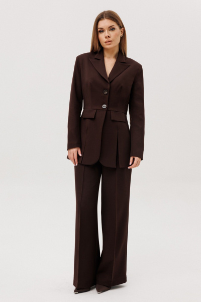Брюки, жакет Ambera Style 2140 шоколад - фото 6