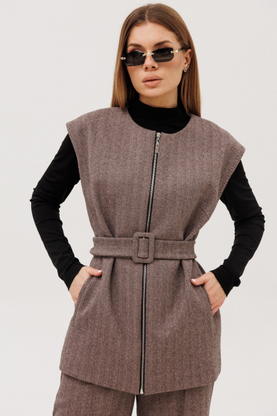 Брюки, жилет Ambera Style 2142 шоколад - фото 2