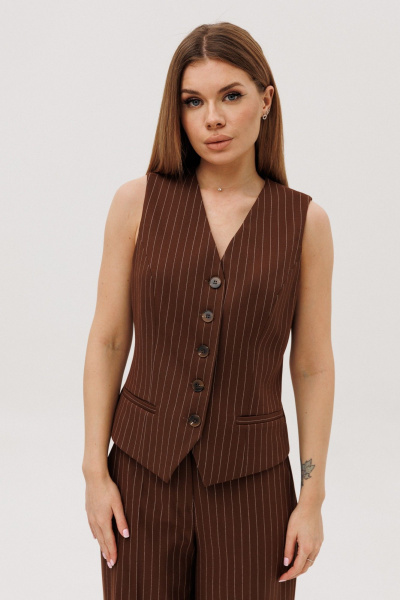 Брюки, жилет Ambera Style 2139-2 шоколад - фото 2