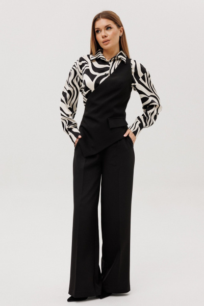 Брюки, жилет, рубашка Ambera Style 3012 черный - фото 1