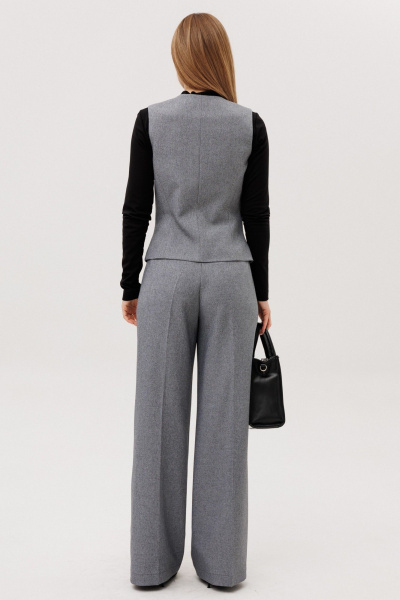 Брюки, водолазка, жилет Ambera Style 3013-1 серый - фото 4