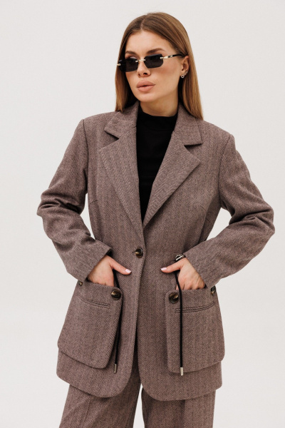 Брюки, джемпер, жакет Amberа Style 3016 шоколад - фото 3