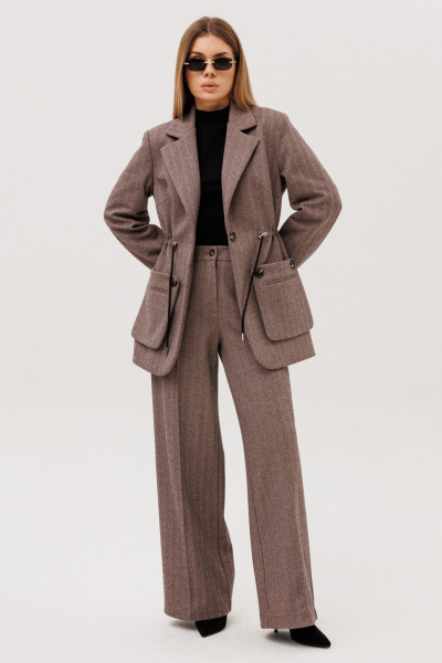 Брюки, джемпер, жакет Amberа Style 3016 шоколад - фото 2