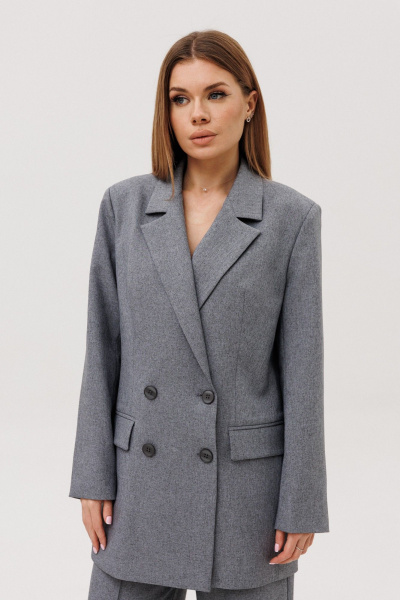 Брюки, жакет, жилет Amberа Style 3018 серый - фото 5