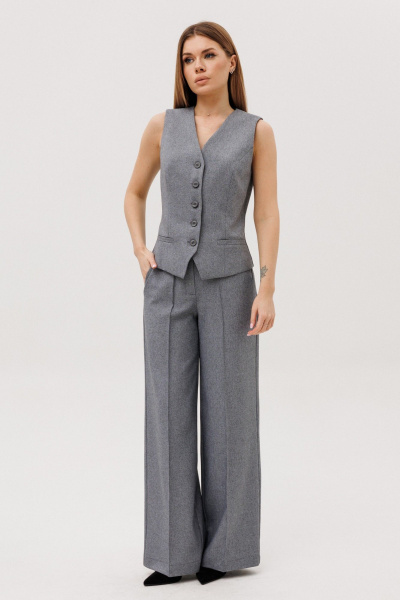 Брюки, жакет, жилет Amberа Style 3018 серый - фото 3