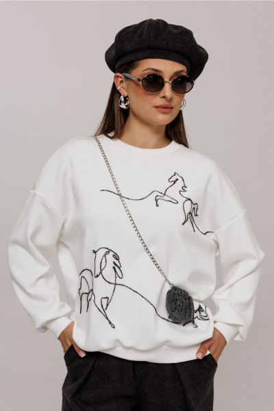 Джемпер Butеr 3213 молочный - фото 4