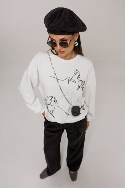 Джемпер Butеr 3213 молочный - фото 2