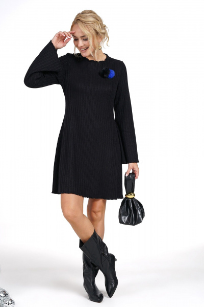 Платье Alani Collection 2471 черный - фото 5