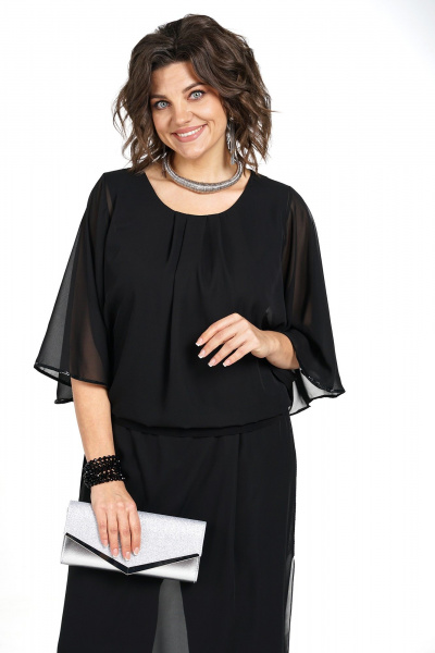 Блуза, брюки Alani Collection 2473 черный - фото 11