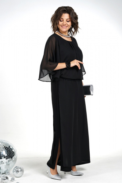 Блуза, брюки Alani Collection 2473 черный - фото 6