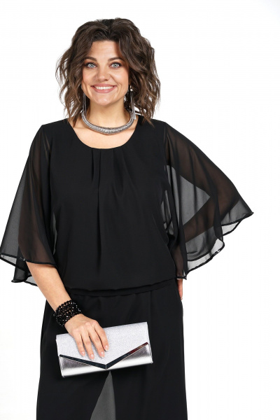 Блуза, брюки Alani Collection 2473 черный - фото 3