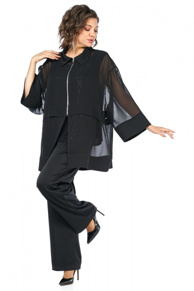 Блуза, брюки, топ Alani Collection 2467 черный - фото 1