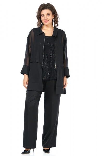 Блуза, брюки, топ Alani Collection 2467 черный - фото 2