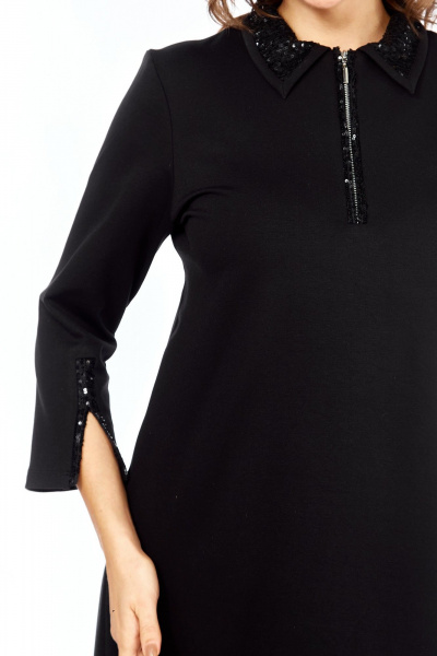 Платье Ольга Стиль С-971 черный-пайетки - фото 8