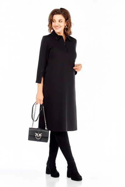 Платье Ольга Стиль С-971 черный-пайетки - фото 4