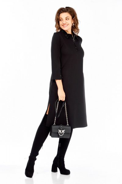 Платье Ольга Стиль С-971 черный-пайетки - фото 3