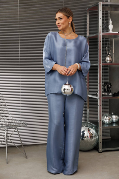 Блуза, брюки Anastasia 1228.1 голубой - фото 1