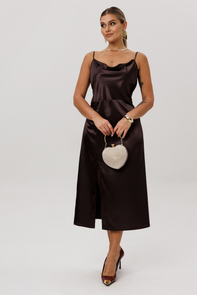 Платье Anelli 1586 ореховый_мокко - фото 4