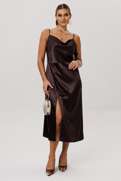 Платье Anelli 1586 ореховый_мокко - фото 1