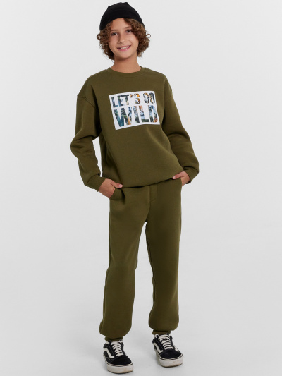 Брюки, джемпер Mark Formelle 393326/24-29623П-7П темная_олива_печать_3_сл_ДТФ_трансфер_на_дет_пер - фото 6