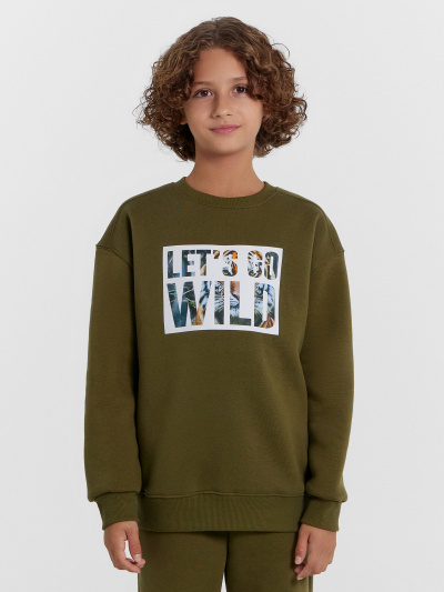 Брюки, джемпер Mark Formelle 393326/24-29623П-7П темная_олива_печать_3_сл_ДТФ_трансфер_на_дет_пер - фото 9