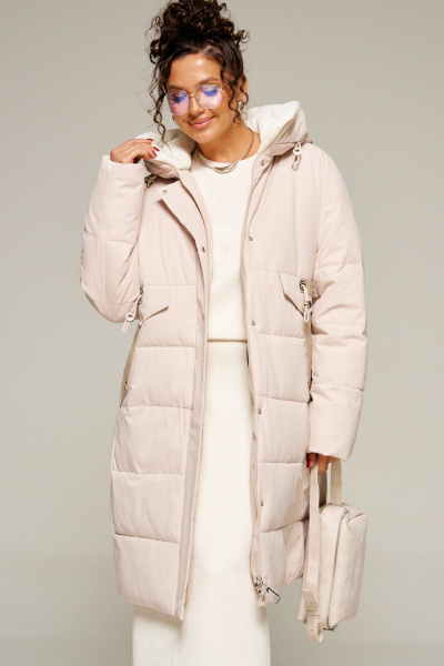 Пальто Beautiful&Free 8019 песочный - фото 8