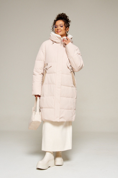 Пальто Beautiful&Free 8019 песочный - фото 3