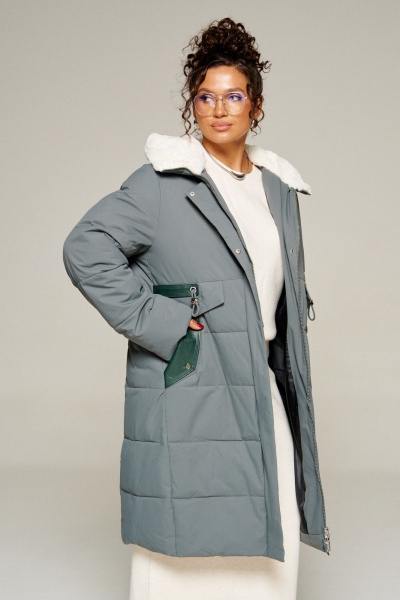 Пальто Beautiful&Free 8019 полынь - фото 4