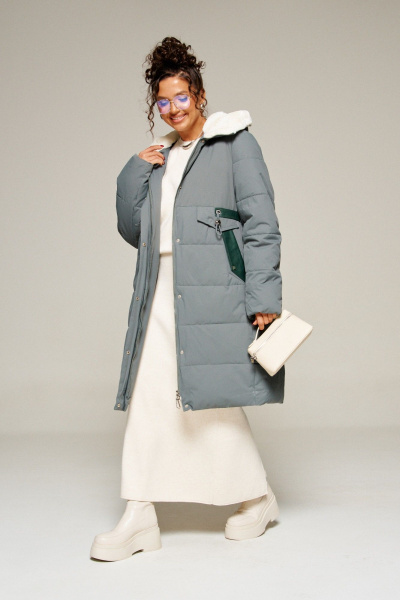 Пальто Beautiful&Free 8019 полынь - фото 7