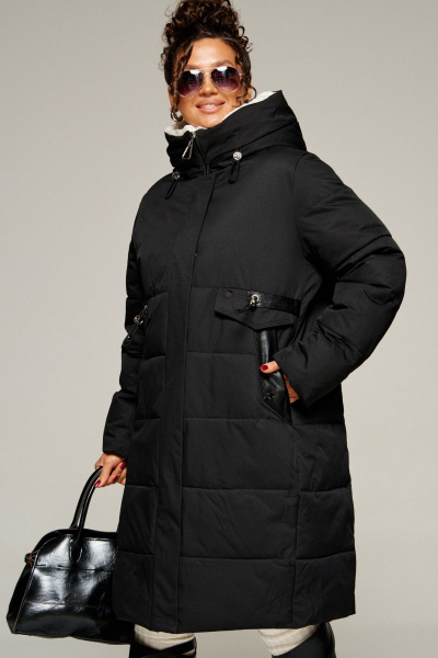 Пальто Beautiful&Free 8019 черный - фото 2