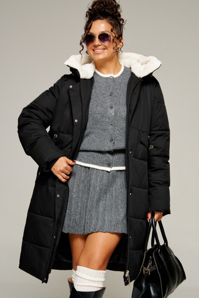 Пальто Beautiful&Free 8019 черный - фото 7