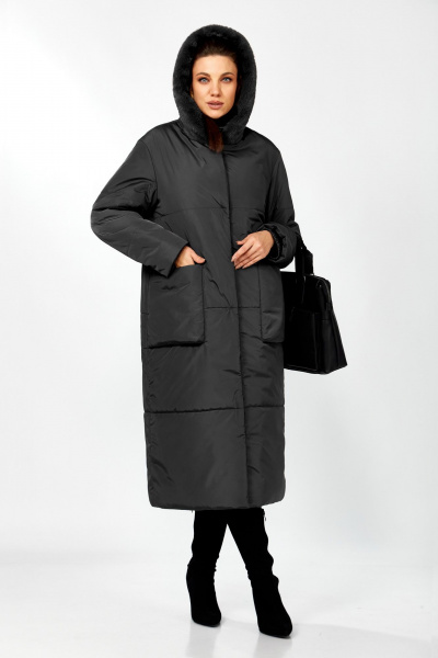 Пальто Lady Secret 8296 черный - фото 4