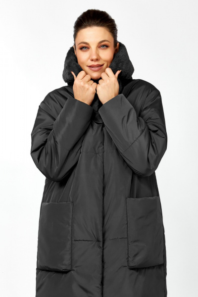 Пальто Lady Secret 8296 черный - фото 5