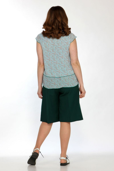 Легкие женские шорты из текстиля на лето с высокой посадкой Belinga 4047 бутылка - фото 3