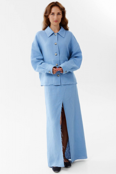 Юбка SHLOMO 7-6 голубой - фото 1