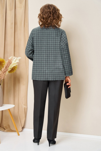 Блуза, брюки, жакет VOLNA 1436 мятно-графитовый - фото 6