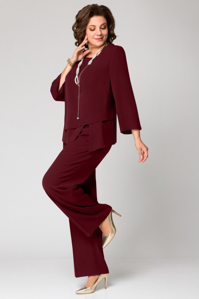 Брюки, туника Мишель стиль 1342 винный - фото 4