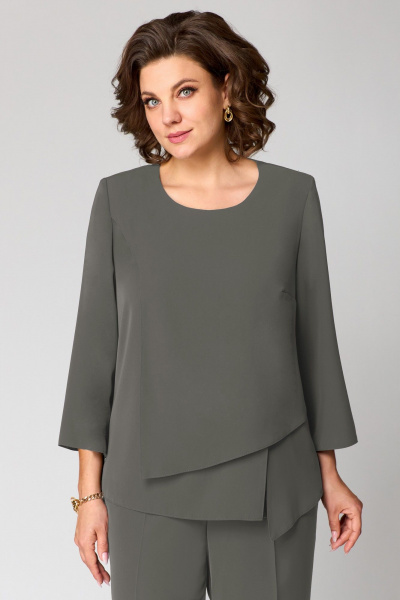 Брюки, туника Мишель стиль 1342 оливково-серый - фото 5