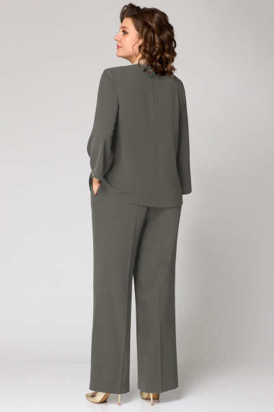 Брюки, туника Мишель стиль 1342 оливково-серый - фото 4