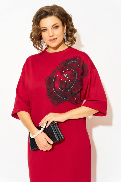 Платье Liliana 1464 алый - фото 2